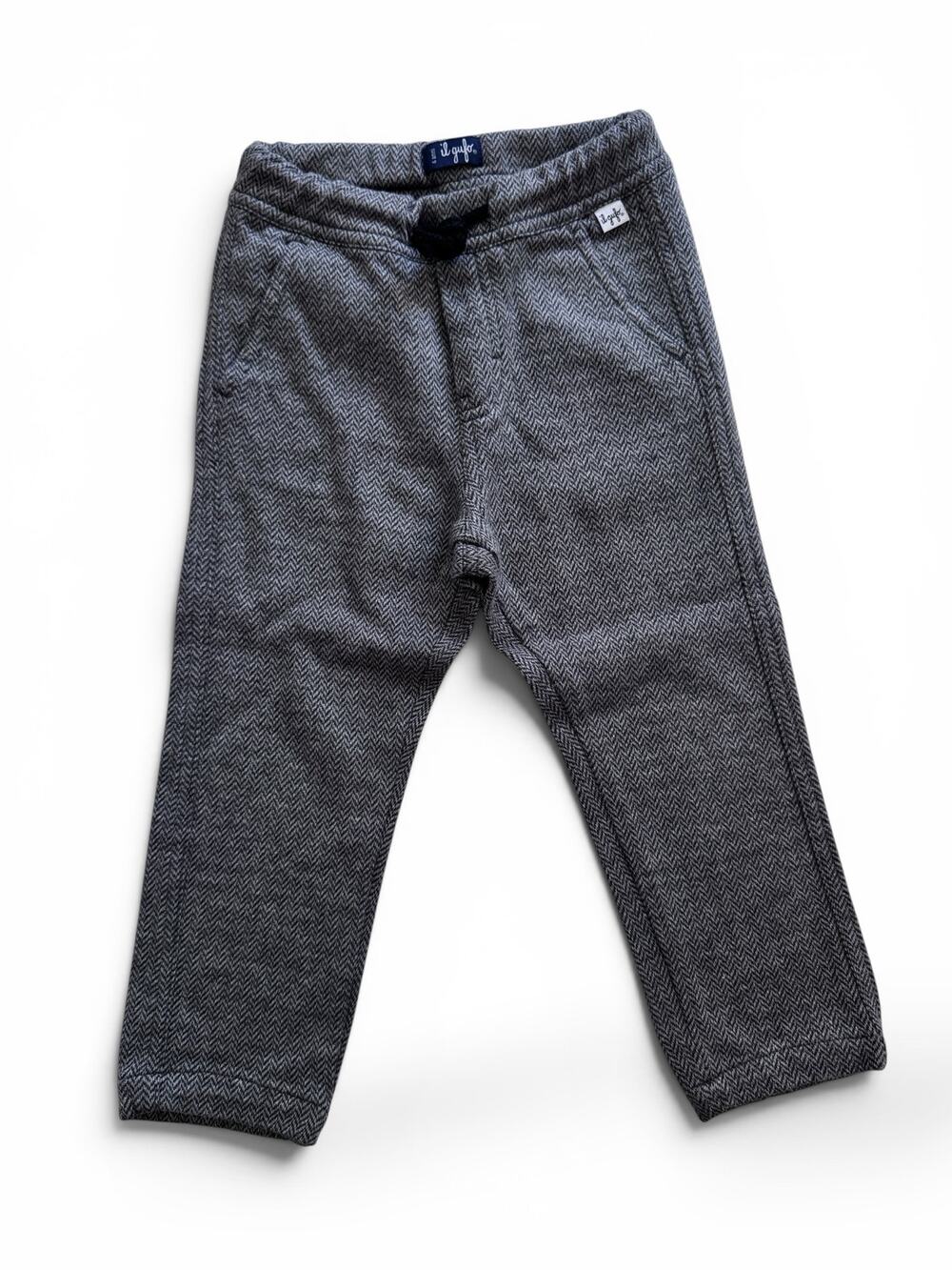 Il Gufo heather gray herringbone trousers